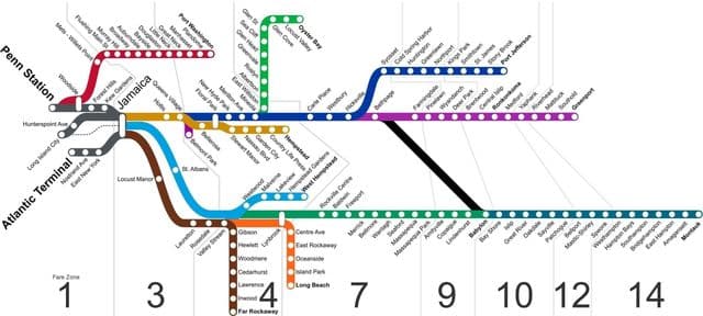 ロングアイランドの地下鉄駅マップ